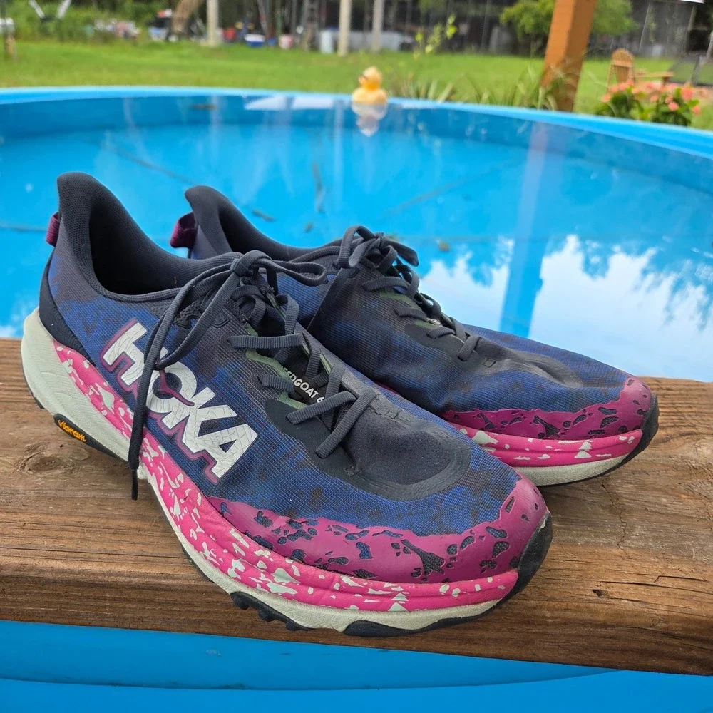 Hoka Speedgoat 6 Shoes Mens 13D Stormy Skies Aqua Breeze Trail Running